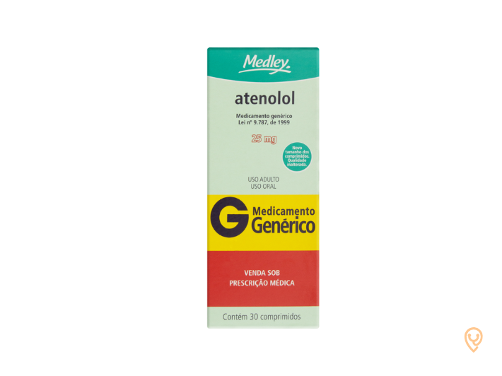 Atenolol 25 Mg - Contém 30 Comprimidos